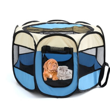 Quick-Fold Octagonal Pet Fence Cage