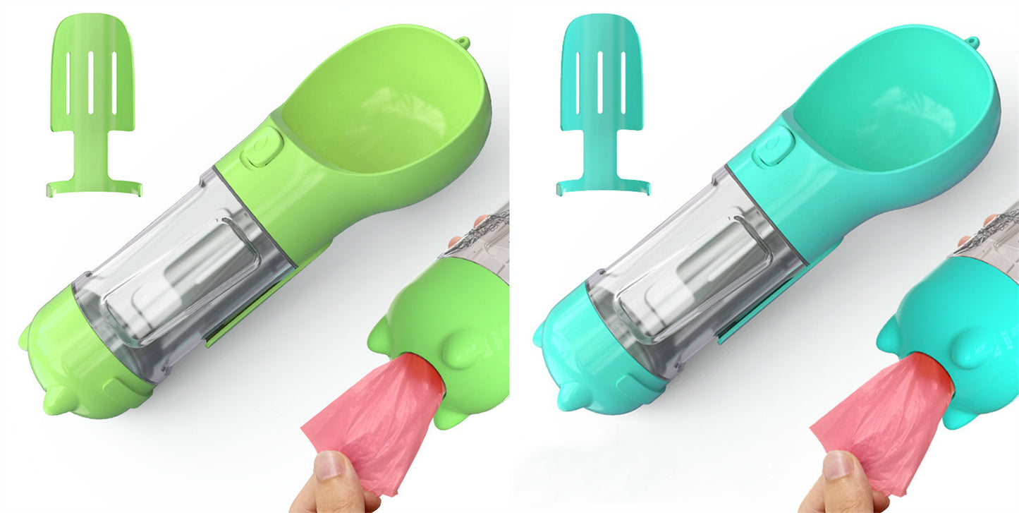 3-in-1 Portable Pet Water Bottle & Feeder