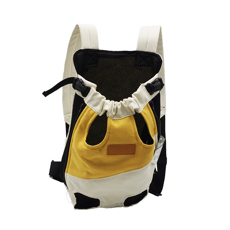 Stylish Portable Canvas Chest Bag for Pets