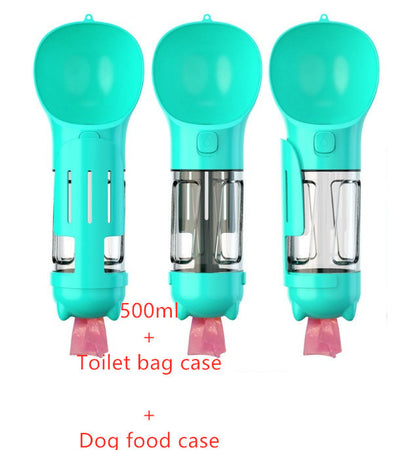 3-in-1 Portable Pet Water Bottle & Feeder