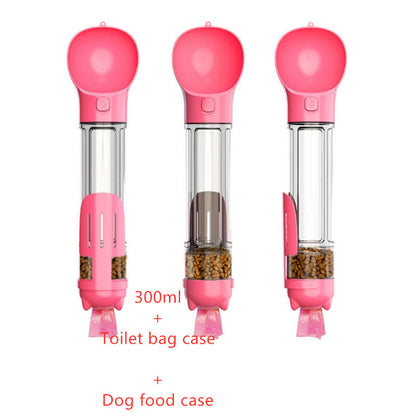 3-in-1 Portable Pet Water Bottle & Feeder