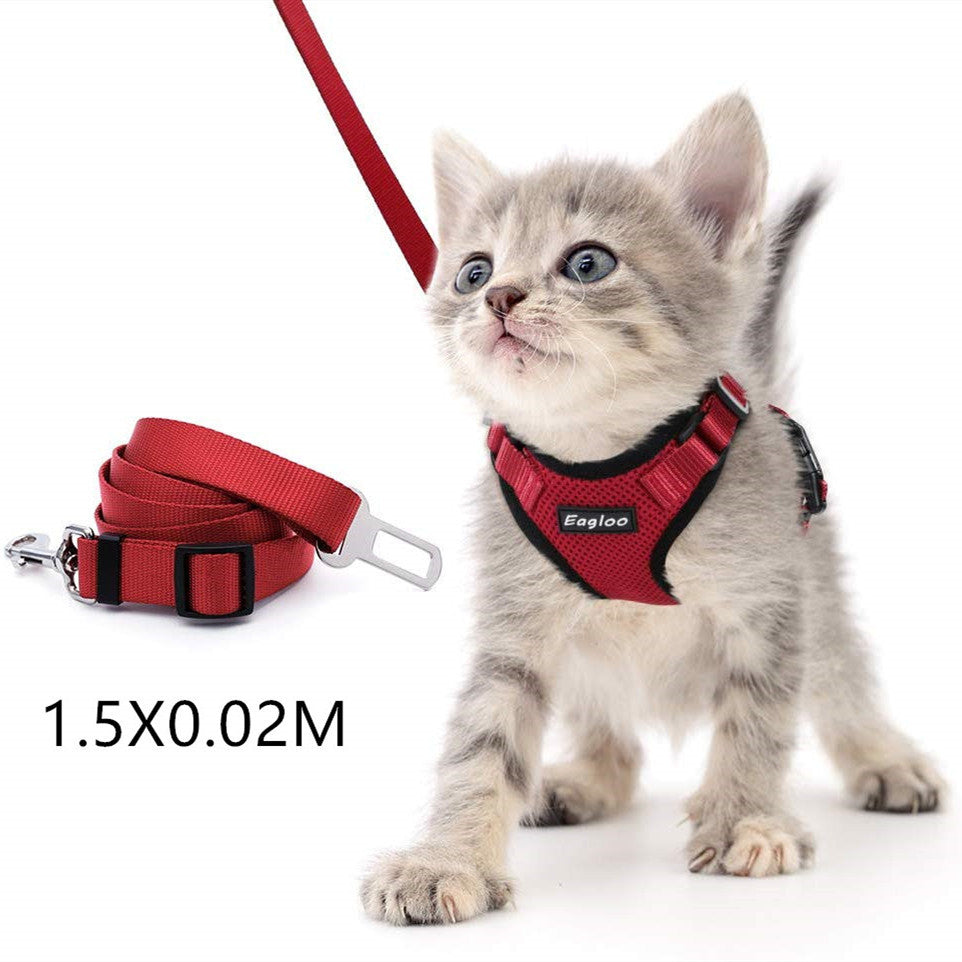 Escape-Proof Adjustable Cat Vest Harness