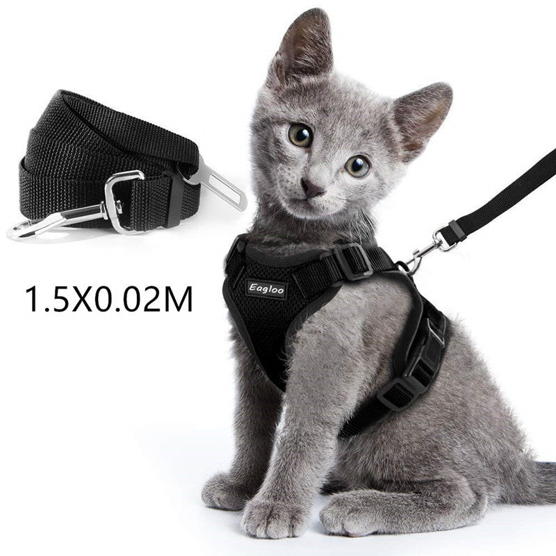 Escape-Proof Adjustable Cat Vest Harness