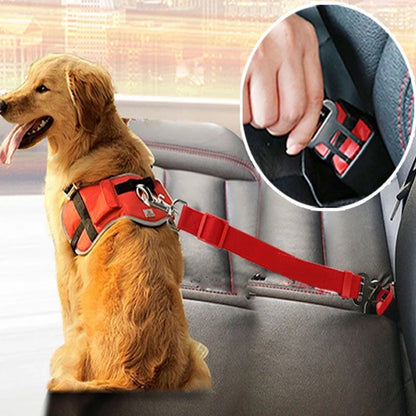 Adjustable Pet Car Seat Belt & Harness