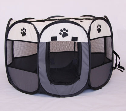 Quick-Fold Octagonal Pet Fence Cage