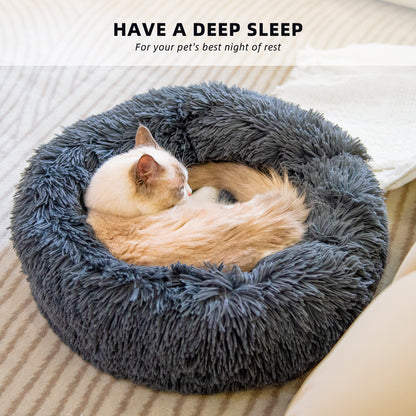 Plush Round Pet Bed & Kennel