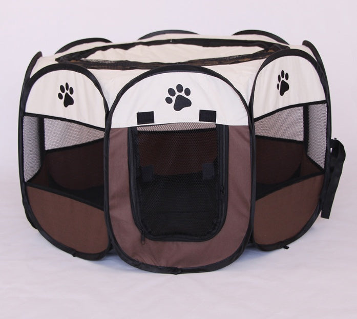 Quick-Fold Octagonal Pet Fence Cage