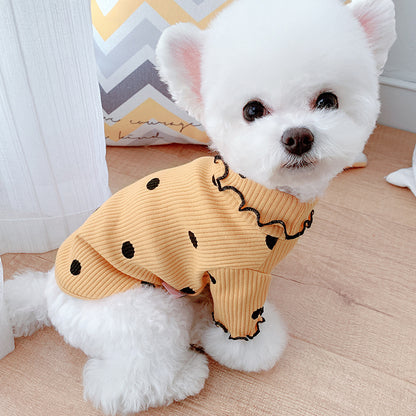 Polka Dot Turtleneck Dog Shirt