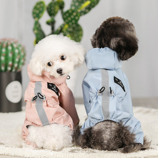 All-Weather Waterproof Hooded Dog Raincoat