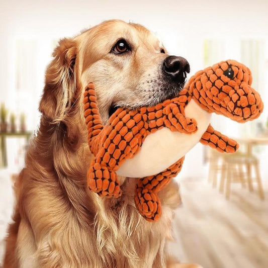 Giant Dinosaur Plush Chew Toy for Large Dogs