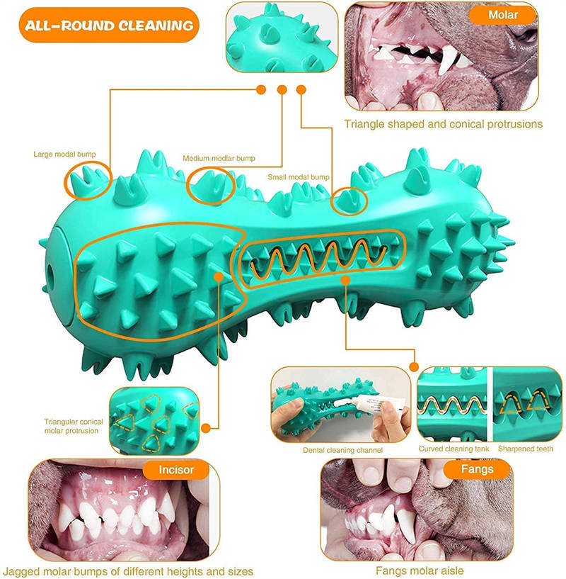 Rubber Chew & Cleaning Dog Toy – Dental Care for Aggressive Chewers