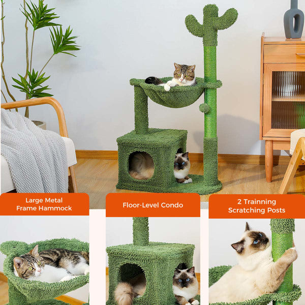 40-Inch Cactus Cat Tower & Scratch Pillar