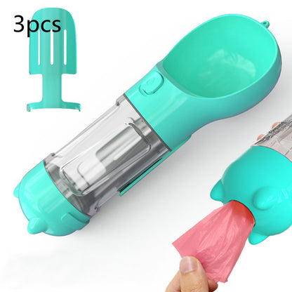 3-in-1 Portable Pet Water Bottle & Feeder