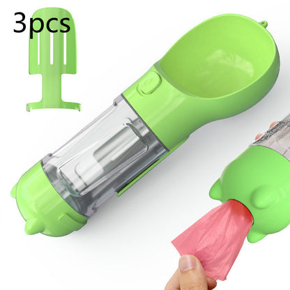 3-in-1 Portable Pet Water Bottle & Feeder