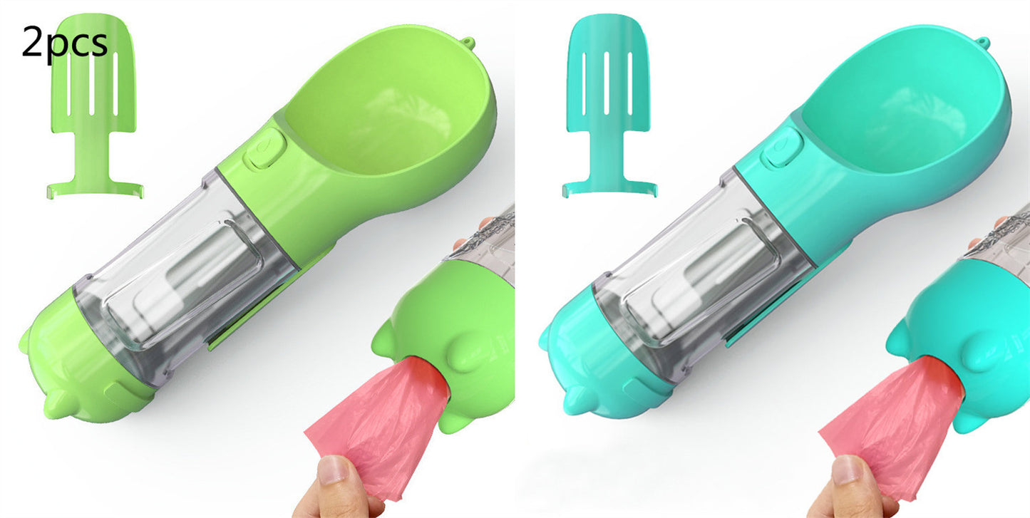 3-in-1 Portable Pet Water Bottle & Feeder