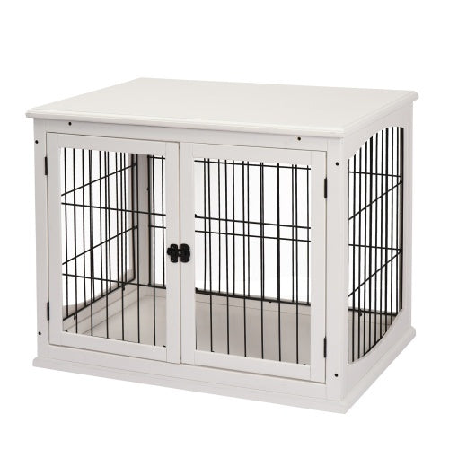 Small Kennel End Table with Lockable Door