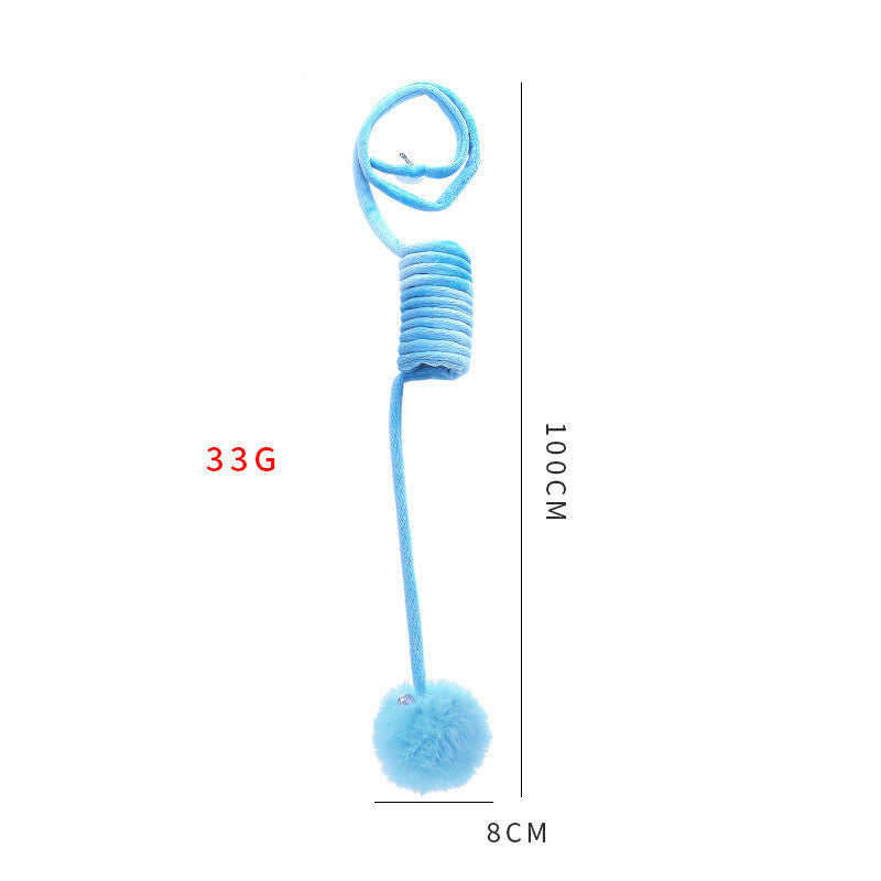 Interactive Cat Toy – Suction Cup Spring with Rabbit Hair Ball