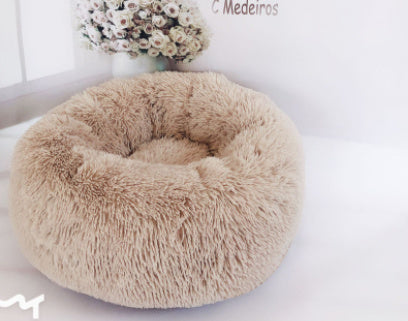 Plush Round Pet Bed & Kennel