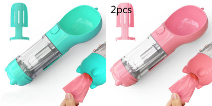 3-in-1 Portable Pet Water Bottle & Feeder