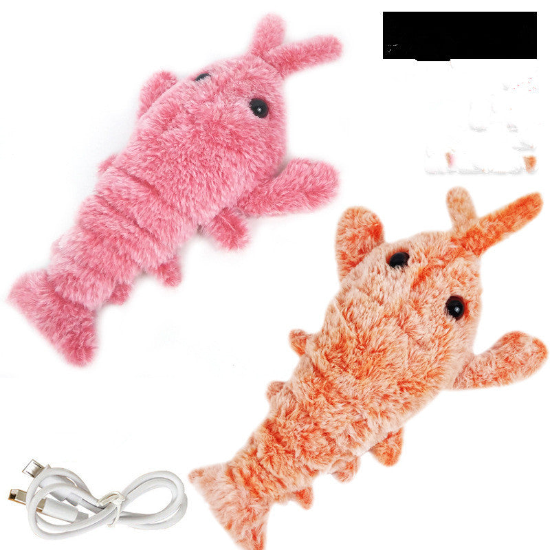 Electric Jumping Shrimp & Lobster Pet Toy – USB Rechargeable