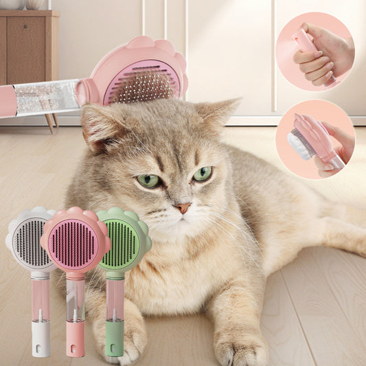 2-in-1 Self-Cleaning Dog Grooming Brush