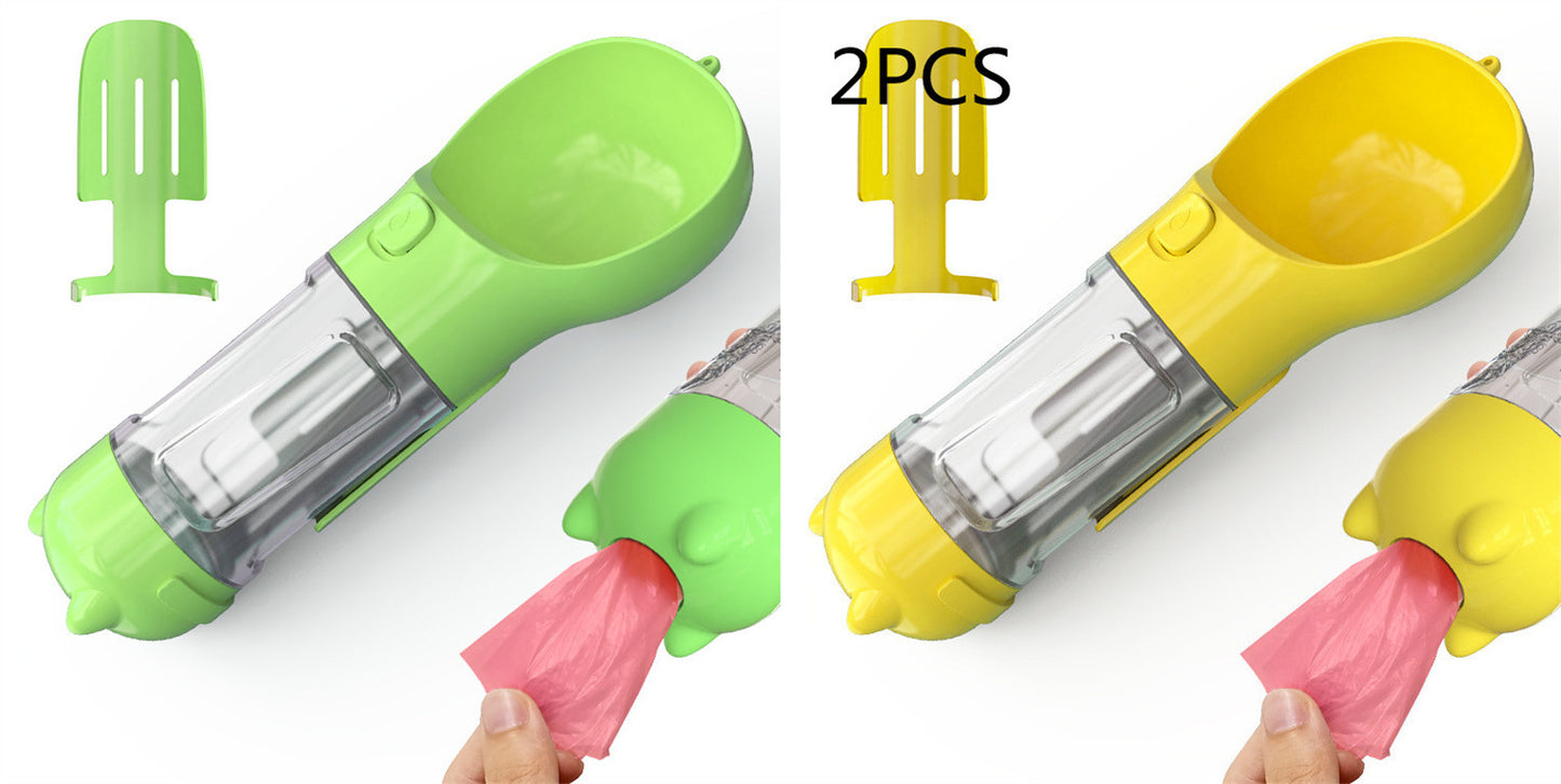 3-in-1 Portable Pet Water Bottle & Feeder