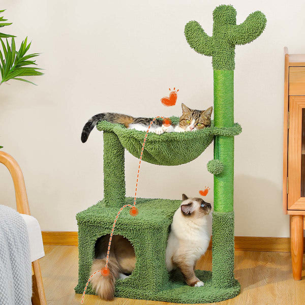 40-Inch Cactus Cat Tower & Scratch Pillar