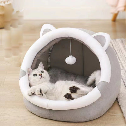 Velvet-Lined Closed Cat Litter Kennel